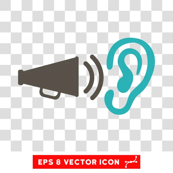 Listen Advertisement Megaphone Eps Vector Icon — Stock Vector