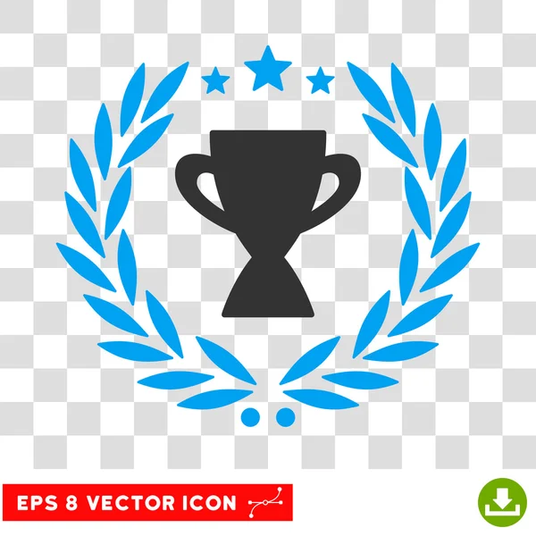 Glory Cup Laurel Wreath Eps Vector Icon — Stock Vector
