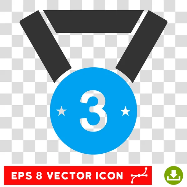Dritte Medaille eps Vektor Ikone — Stockvektor