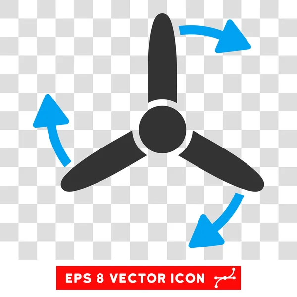 Icône vectorielle de rotation de vis à trois pales Eps — Image vectorielle