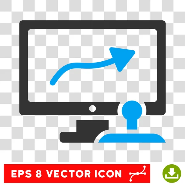 Moniteur de contrôle de chemin Eps Icône vectorielle — Image vectorielle