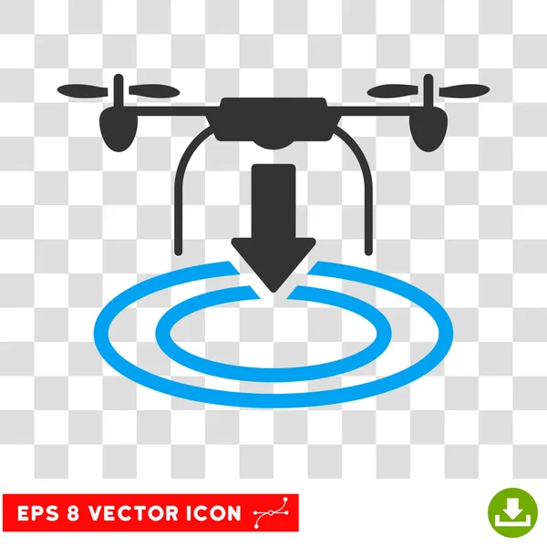 Drone landning Eps vektor symbol — Stock vektor