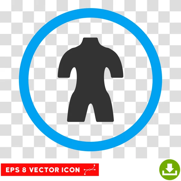 Body Eps Rounded Icon — Stock Vector