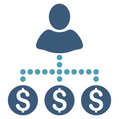 Kullanıcı ödeme düz glif simgesi