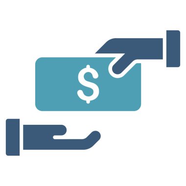 Rüşvet düz glif simgesi