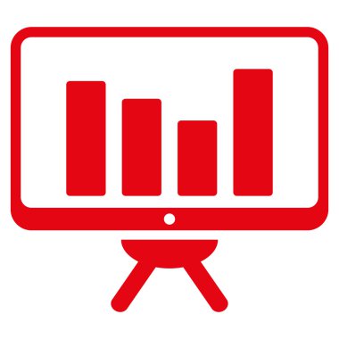Çubuk grafik düz glif simgesi izleme