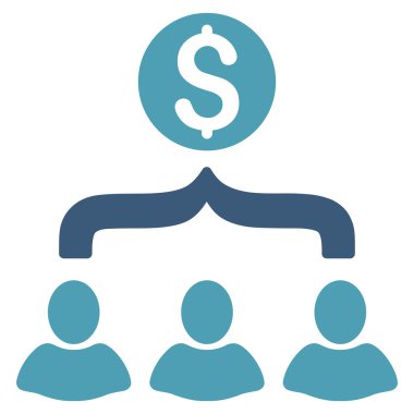 Satış huni düz glif simgesi