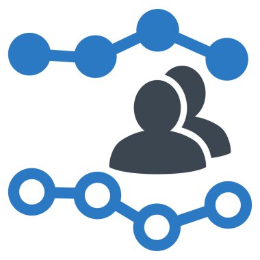 İnsanlar grafikler düz glif simgesi