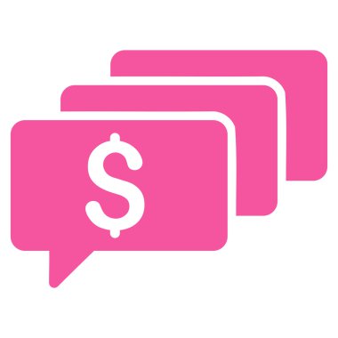 Para iletileri düz glif simgesi