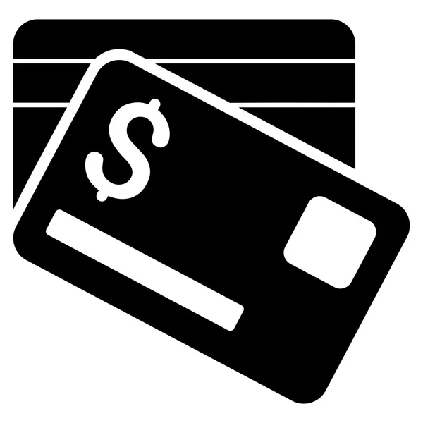 Tarjetas bancarias Flat Glyph Icon —  Fotos de Stock