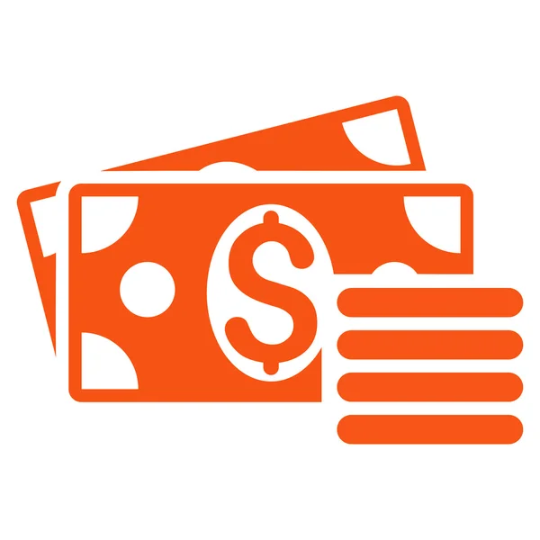 Dolar gotówki płaski Glif ikona — Zdjęcie stockowe