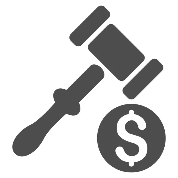 Auction Flat Glyph Icon — Stock Photo, Image