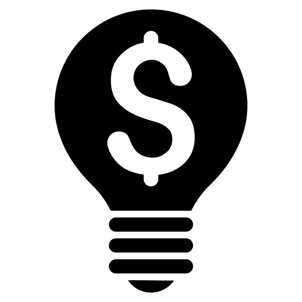 Obchodní patentové žárovka plochý glyf ikona — Stock fotografie