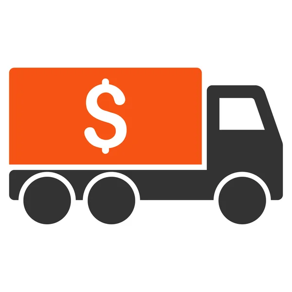 Money Delivery Flat Glyph Icon — Stock Photo, Image