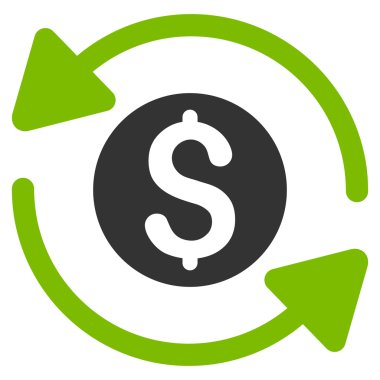 Para ciro düz glif simgesi