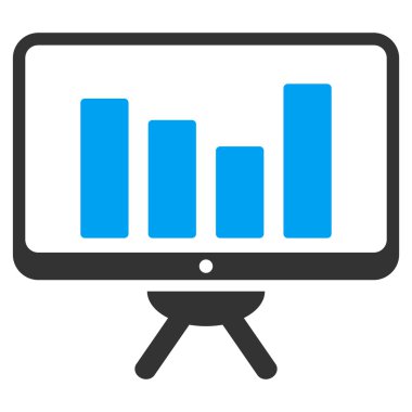 Çubuk grafik düz glif simgesi izleme