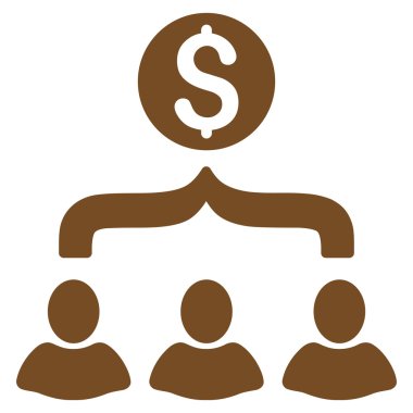 Satış huni düz glif simgesi