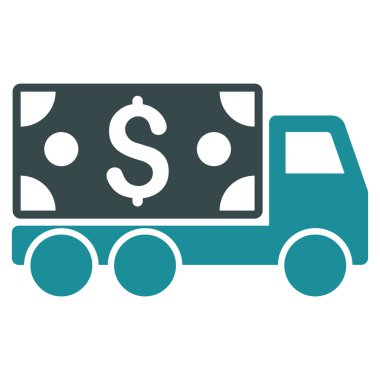 Nakit teslimat düz glif simgesi