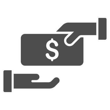 Rüşvet düz glif simgesi