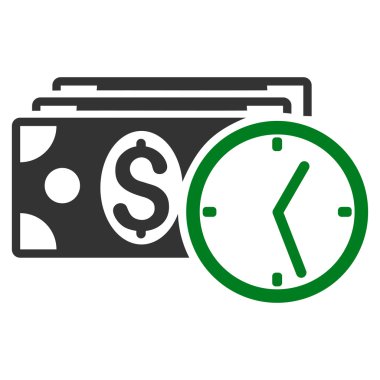 Kredi düz glif simgesi