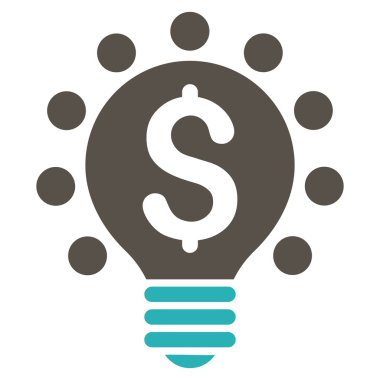 İş Patent ampul düz glif simgesi