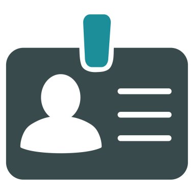 Kişi rozet düz glif simgesi