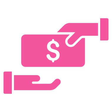 Rüşvet düz glif simgesi