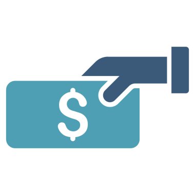 Ödeme düz glif simgesi