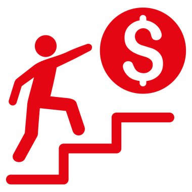 İş adımları düz glif simgesini