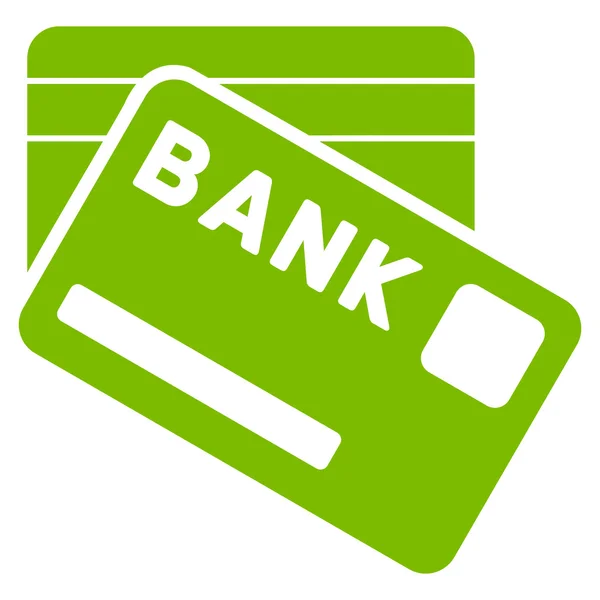 Bank Cards Flat Glyph Icon — Stock Photo, Image