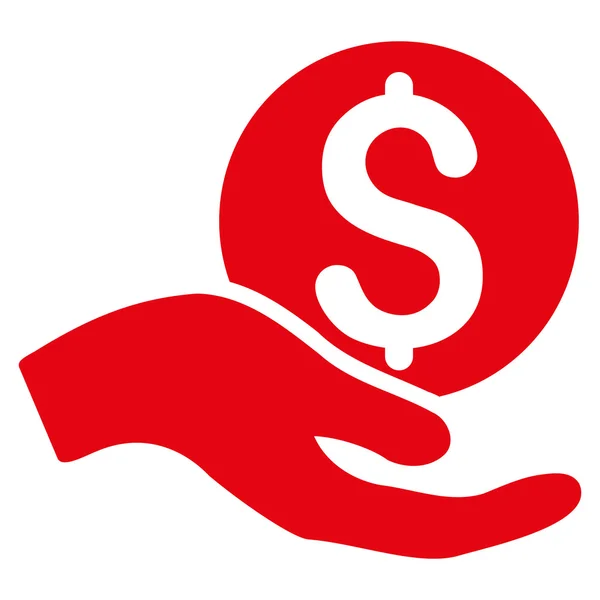 Donazione di denaro Icona di glifo piatto — Foto Stock