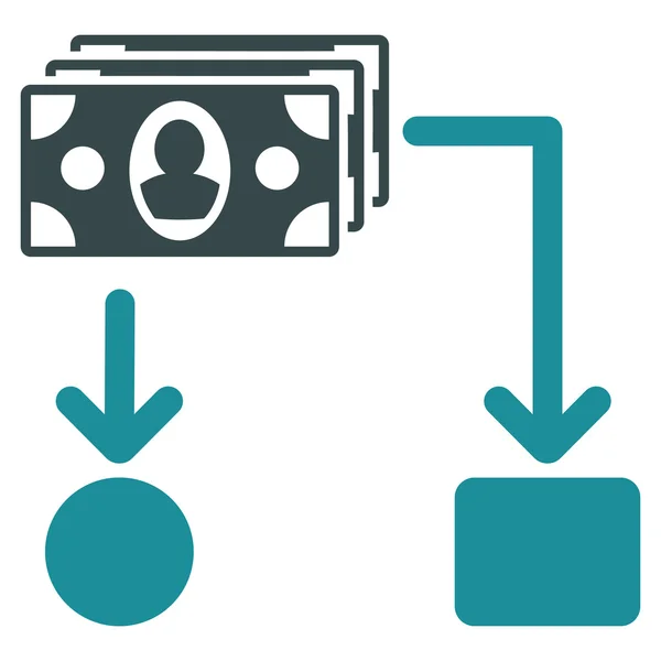 Cashflow Flat Glyph Icon — Stock Photo, Image