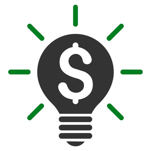 Business Idea Bulb Flat Glyph Icon — Stock Photo, Image