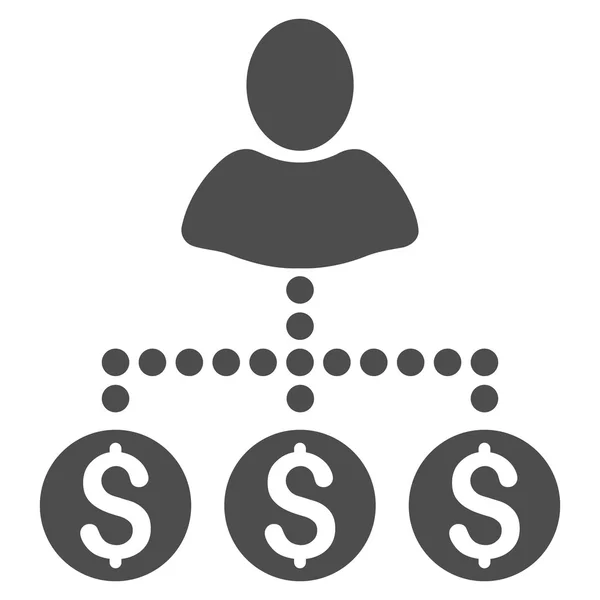 Gebruiker betalingen platte Glyph pictogram — Stockfoto