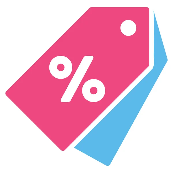 Prozent Rabatt-Tags flaches Glyph-Symbol — Stockfoto