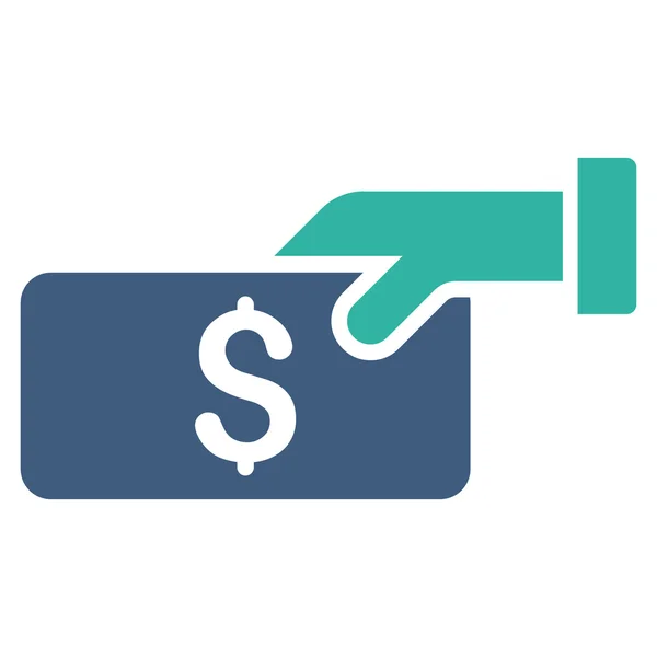 Pay Flat Glyph Icon — Stock Photo, Image