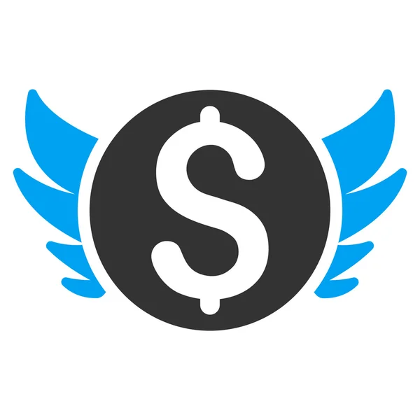Angel investeringar platt Glyph ikonen — Stockfoto