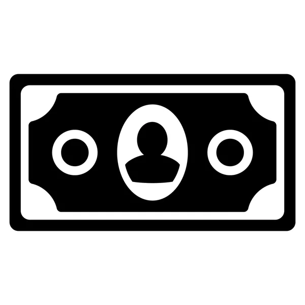 Banknote flaches Glyphen-Symbol — Stockfoto