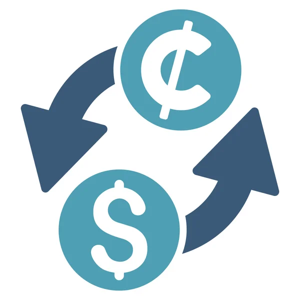 Dólar Cent Exchange Flat Glyph Icon — Fotografia de Stock