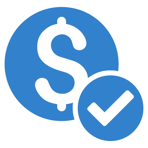 Approved Payment Flat Glyph Icon — Stock Photo, Image