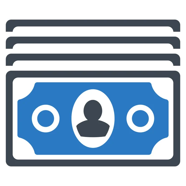 Billetes Flat Glyph Icon —  Fotos de Stock