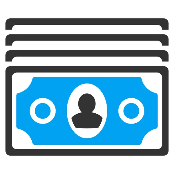 Billetes Flat Glyph Icon —  Fotos de Stock