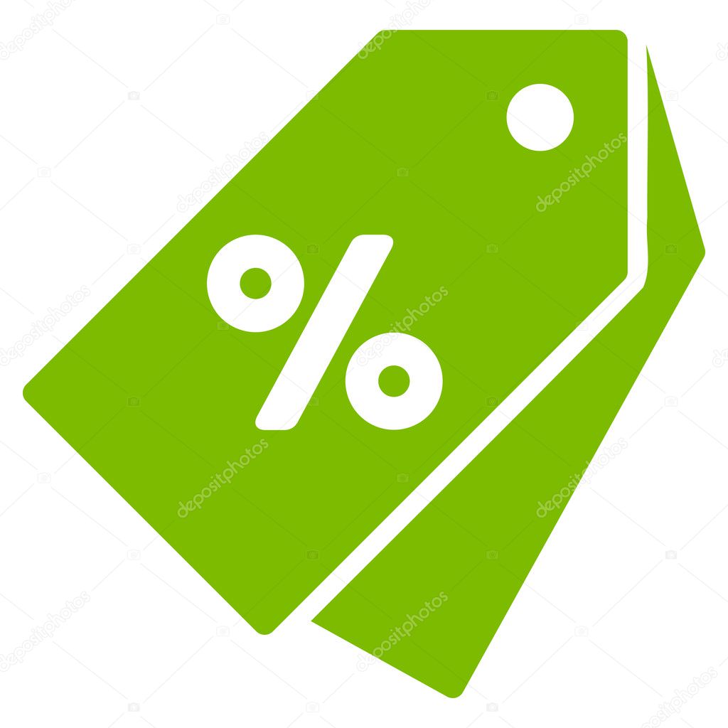 Percent Discount Tags Flat Glyph Icon