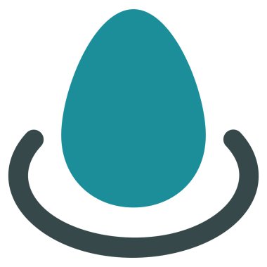 Mevduat yumurta düz glif simgesi