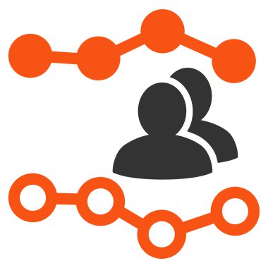 İnsanlar grafikler düz glif simgesi