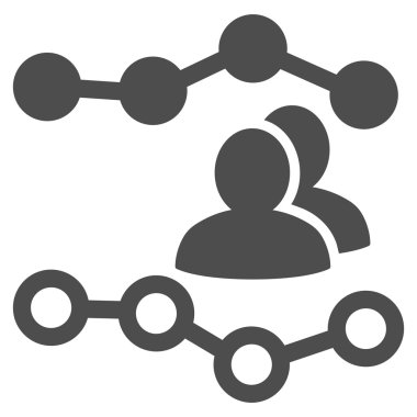 İnsanlar grafikler düz glif simgesi