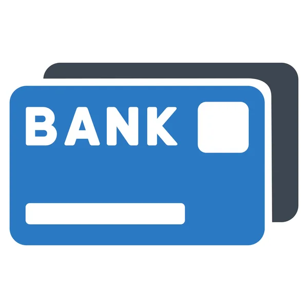 Bank Cards Flat Glyph Icon — Stock Photo, Image