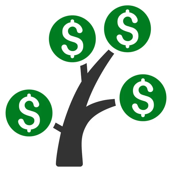 Geld Baum flache Glyphen-Symbol — Stockfoto