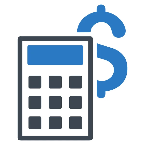 Business Flat Glyph calculatorpictogram — Stockfoto