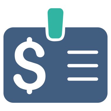 Doları rozet düz glif simgesi